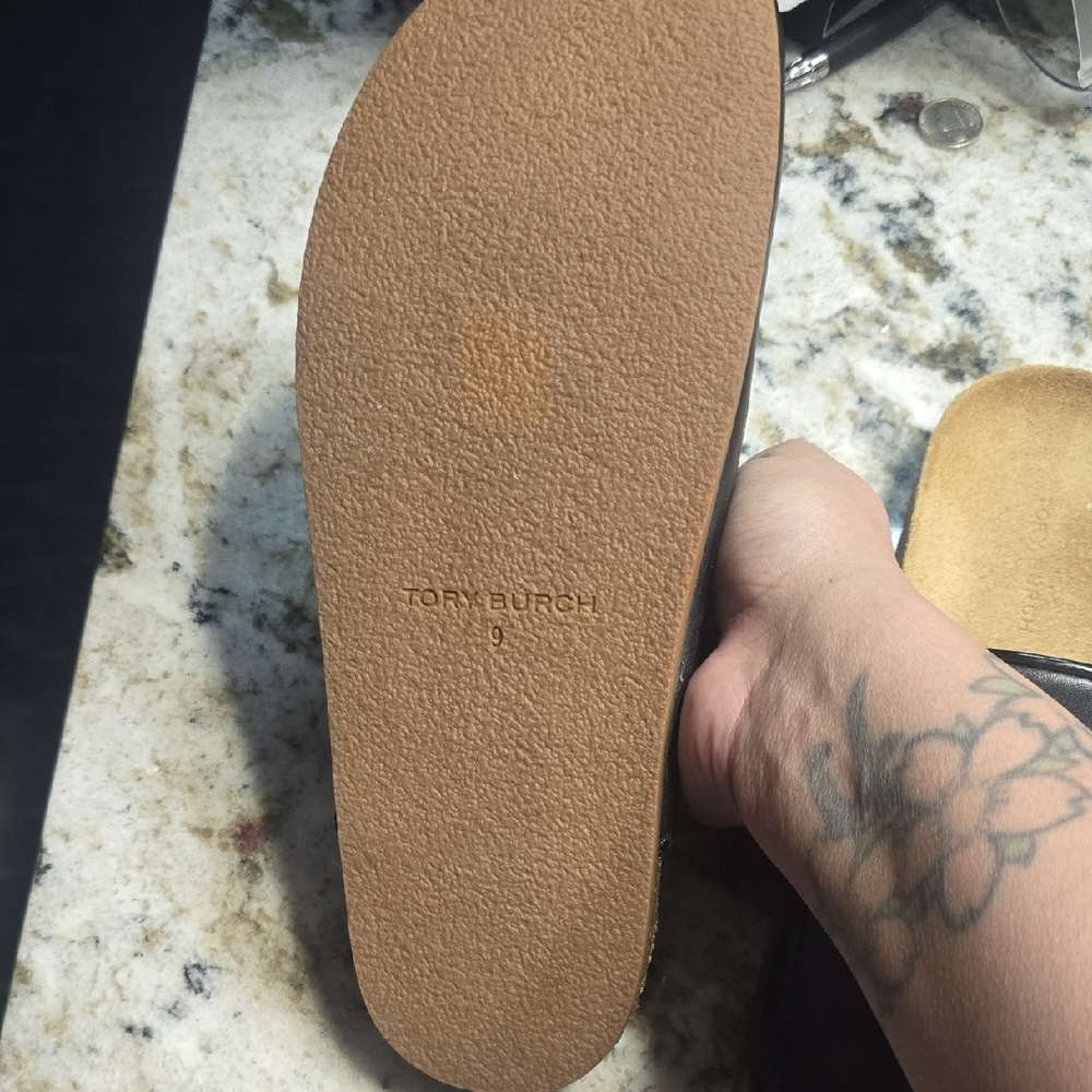 Tory Burch Everly Cork Leather Mule Size 9 - Picture 4 of 5